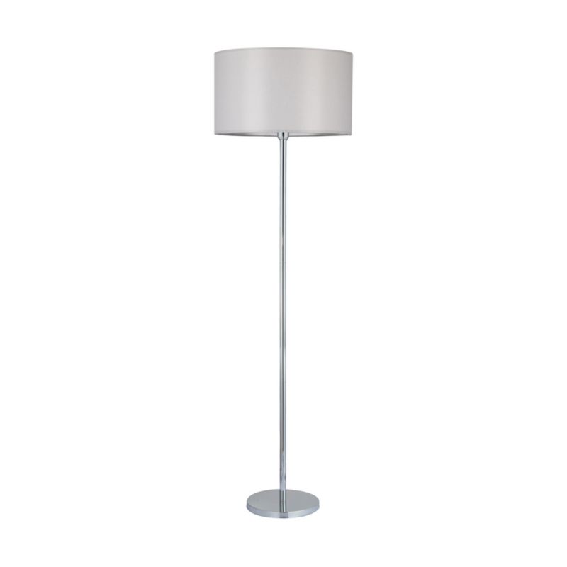Gulvlampe SPOT Light 1xE27 Max. 60W Kombination af krom og klassisk grå lampeskærm, polsk producent, 1 stk.