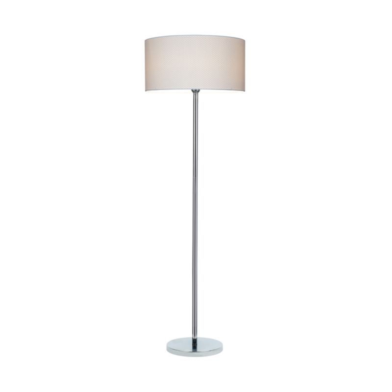 Gulvlampe SPOT Light 1xE27 Max. 60W Kombination af krom og stof med prikmønster, polsk producent, 1 stk.