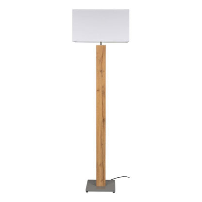 Gulvlampe SPOT Light 1xE27 Max. 60W Kombination af Egfinér og Hvid Lampeskærm, Polsk Producent, 1 stk.