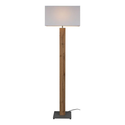 Gulvlampe SPOT Light 1xE27 Max. 60W Kombination af Egfinér og Hvid Lampeskærm, Polsk Producent, 1 stk.
