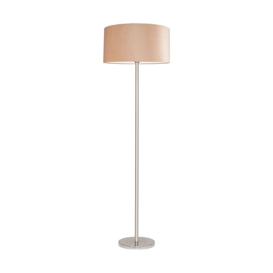 Gulvlampe SPOT Light 1xE27 Max. 60W Satin i kombination med beige stof, polsk producent, 1 stk.