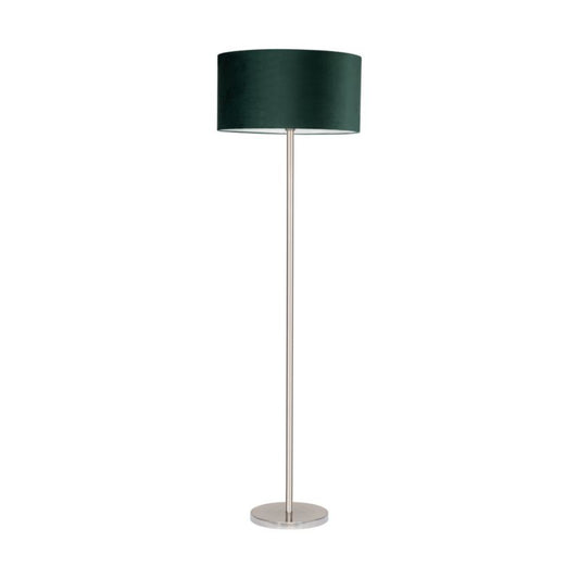 Gulvlampe SPOT Light 1xE27 Max. 60W satin i kombination med grøn stof, polsk producent, 1 stk.