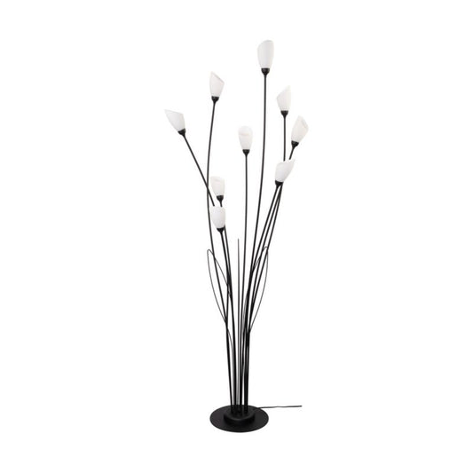 Gulvlampe SPOT Light 9xG9 Max. 6W LED – Elegant kombination af sort og hvidt glas fra polsk producent, 1 stk.