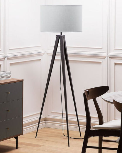 Stiletto gulvlampe i metal, grå, 1 stk.