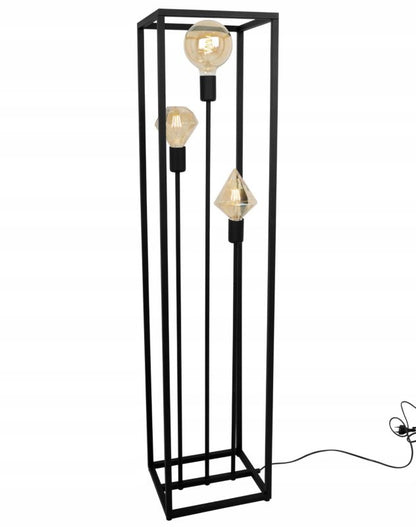 Light Home LH Cage gulvlampe 3x E27 60W sort 1 stk.