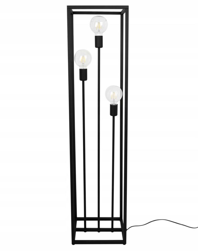 Light Home LH Cage gulvlampe 3x E27 60W sort 1 stk.