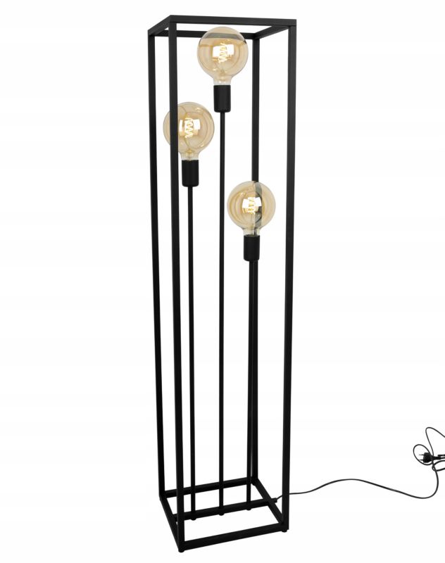 Light Home LH Cage gulvlampe 3x E27 60W sort 1 stk.