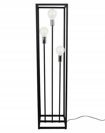 Light Home LH Cage gulvlampe 3x E27 60W sort/sølv 1 stk.