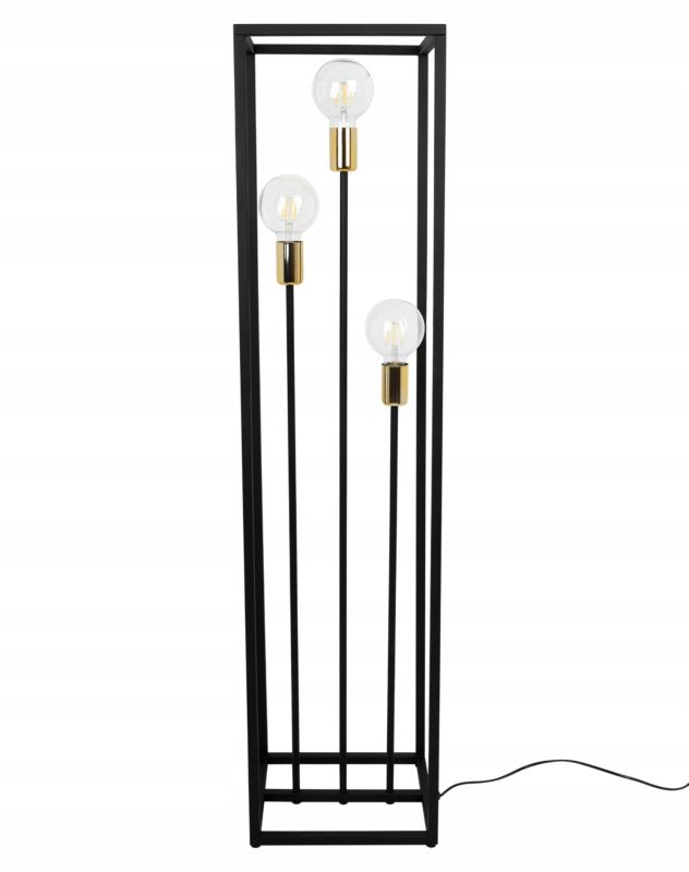 Light Home LH Cage gulvlampe 3x E27 60W sort/guld 1 stk.