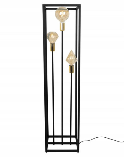 Light Home LH Cage gulvlampe 3x E27 60W sort/guld 1 stk.