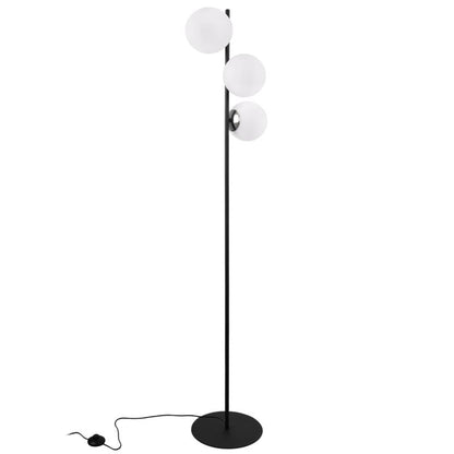 Gulvlampe Light Home LH Siena 3x E27 60W sort/krom med hvid skærm 1 stk.