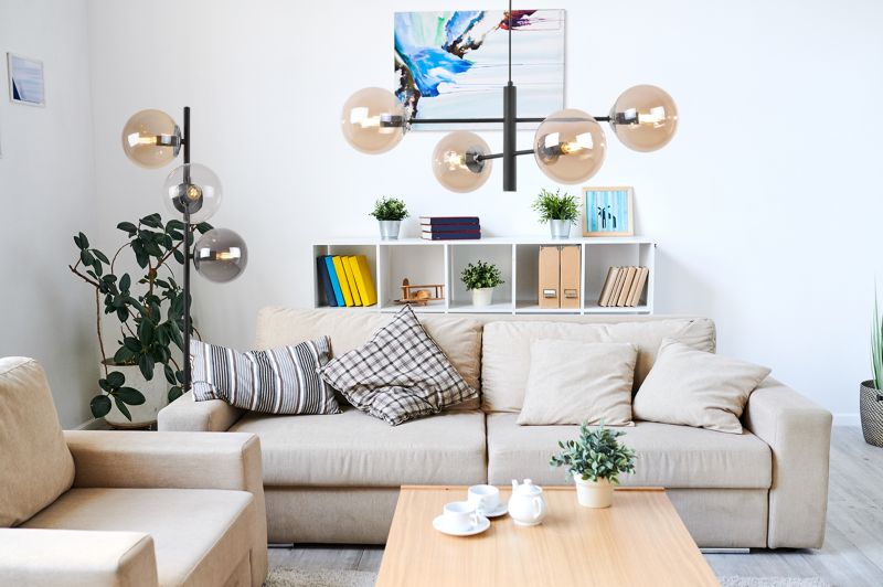 Light Home LH Siena gulvlampe 3x E27 60W sort/krom blandet skærm 1 stk.