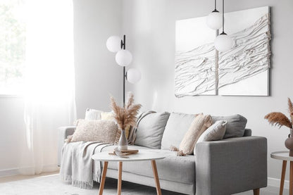 Light Home LH Siena gulvlampe 3x E27 60W sort skærm hvid 1 stk.