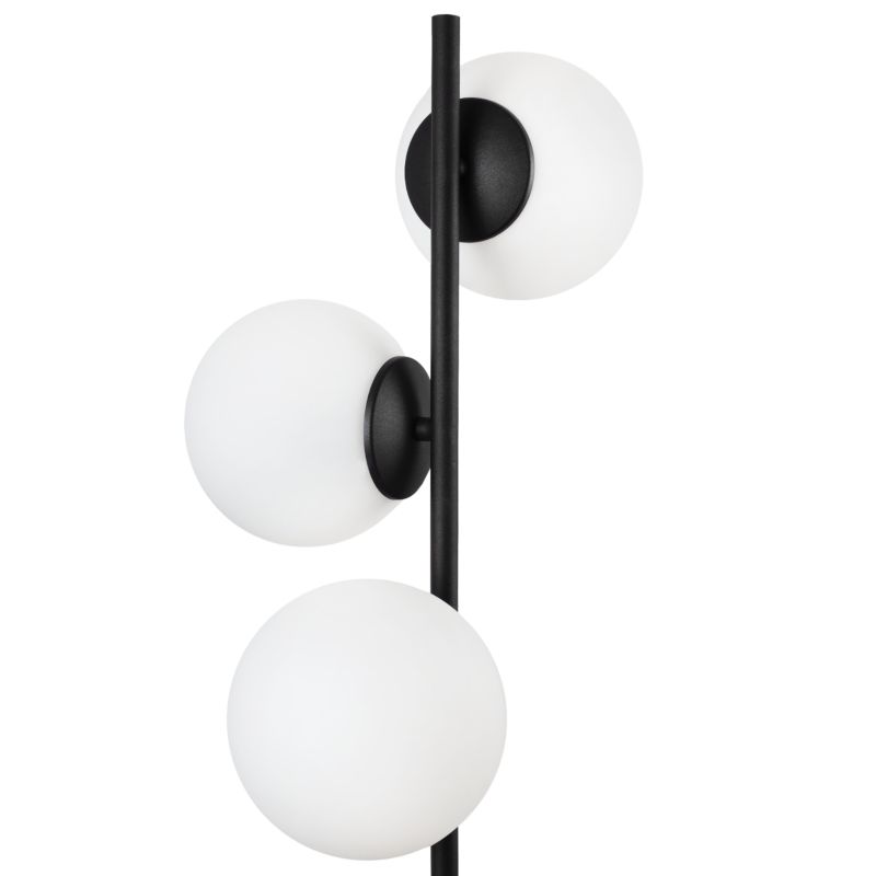 Light Home LH Siena gulvlampe 3x E27 60W sort skærm hvid 1 stk.