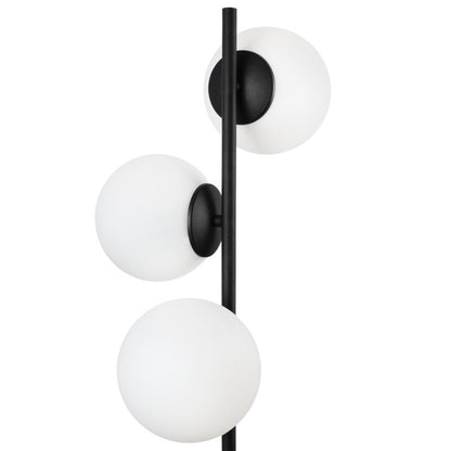 Light Home LH Siena gulvlampe 3x E27 60W sort skærm hvid 1 stk.