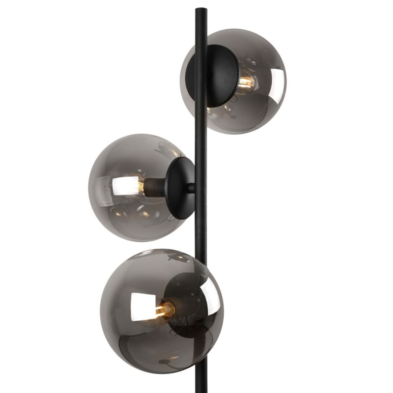 Light Home LH Siena gulvlampe 3x E27 60W sort skærm grafit 1 stk.