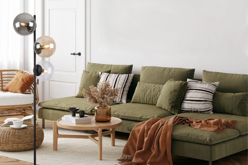 Light Home LH Siena gulvlampe 3x E27 60W sort med blandet skærm 1 stk.