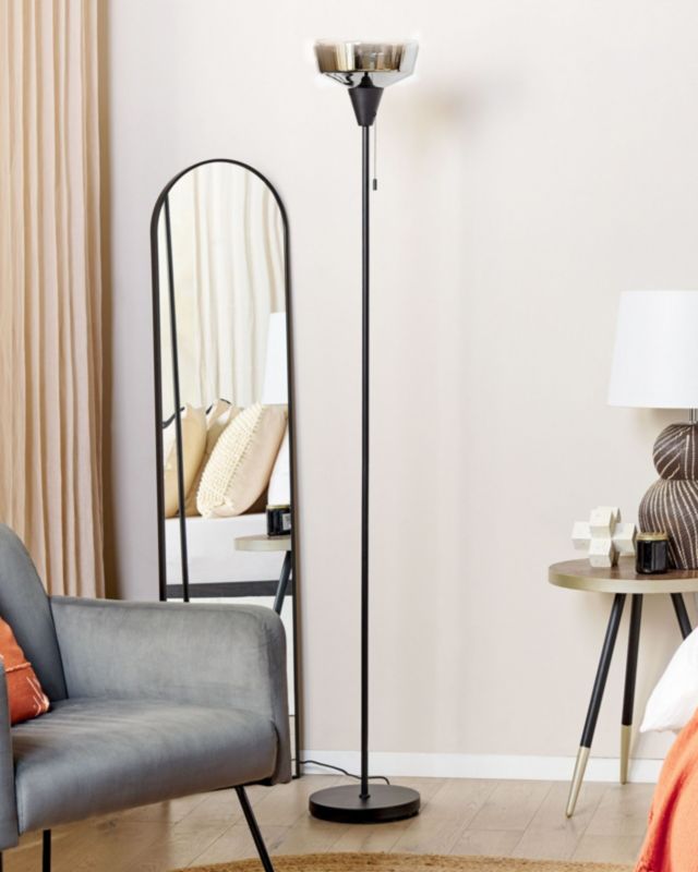 Gulvlampe Talparo metal sølv 1 stk.