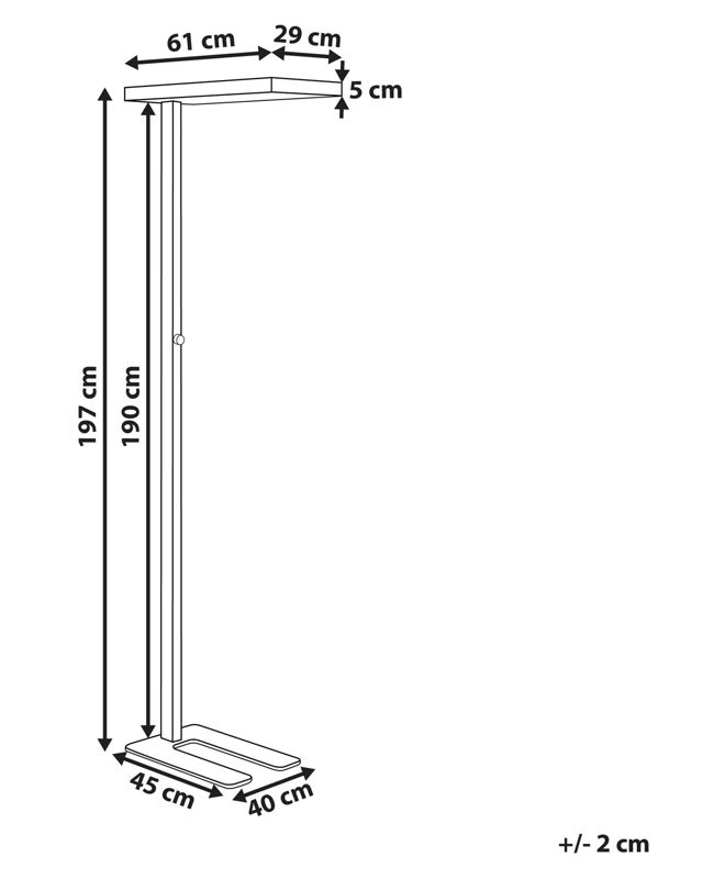 Taurus gulvlampe metal sort 1 stk.