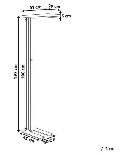 Taurus gulvlampe metal sort 1 stk.