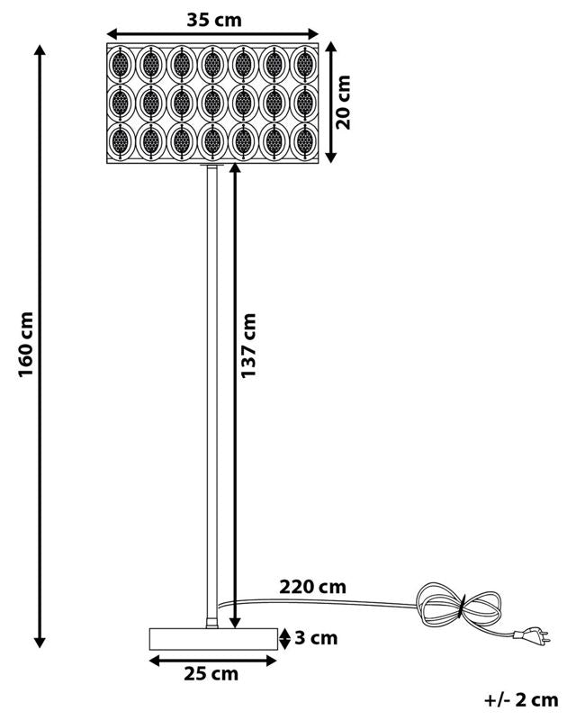 Gulvlampe Tenna Krystal Sølv 1 stk.