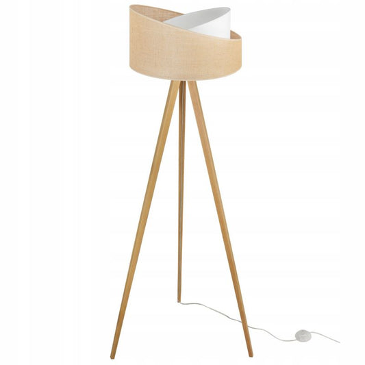 Gulvlampe med trefod Light Home LH Juta træ 1x E27 60W naturlig 1 stk.