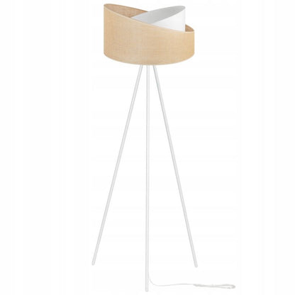 Gulvlampe med treben Light Home LH Juta Træ 1x E27 60W tynde ben hvid/naturlig 1 stk.
