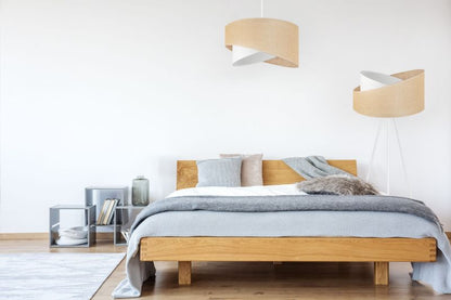 Gulvlampe med treben Light Home LH Juta Træ 1x E27 60W tynde ben hvid/naturlig 1 stk.