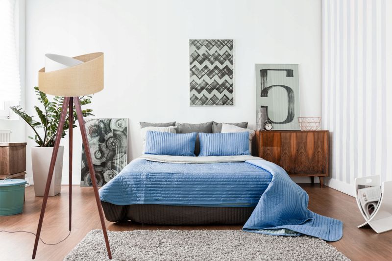 Gulvlampe med treben Light Home LH Juta træ 1x E27 60W tykke ben brun 1 stk.