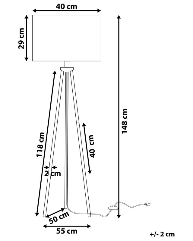 Vistula Metal gulvlampe sølv 1 stk.