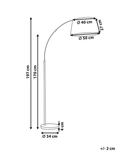 Yabus metal gulvlampe sort 1 stk.