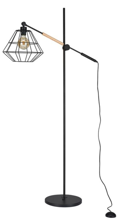 Gulvlampe Boogie 1 x 60 W E27 Sort