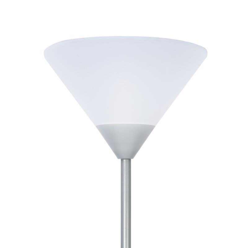 Sølv gulvlampe med E27 og E14 fatning