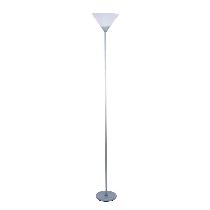 Gulvlampe E27 i sølv
