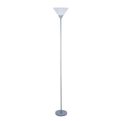 Gulvlampe E27 i sølv