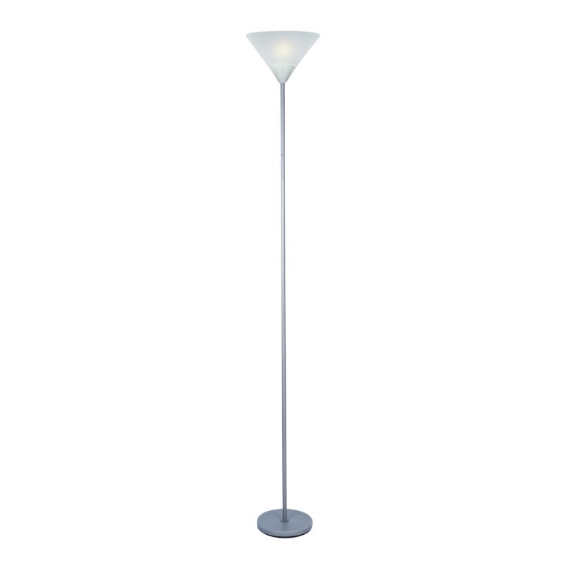 Gulvlampe E27 i sølv