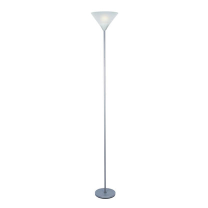 Gulvlampe E27 i sølv