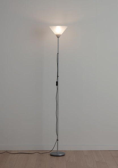 Gulvlampe E27 i sølv