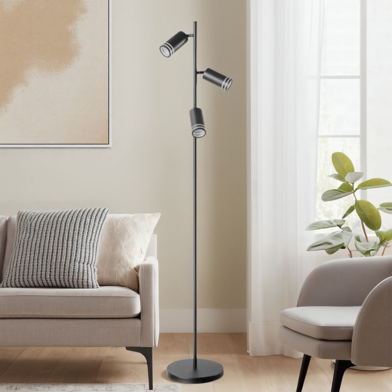 Gulvlampe Roma 3 X GU10 Sort