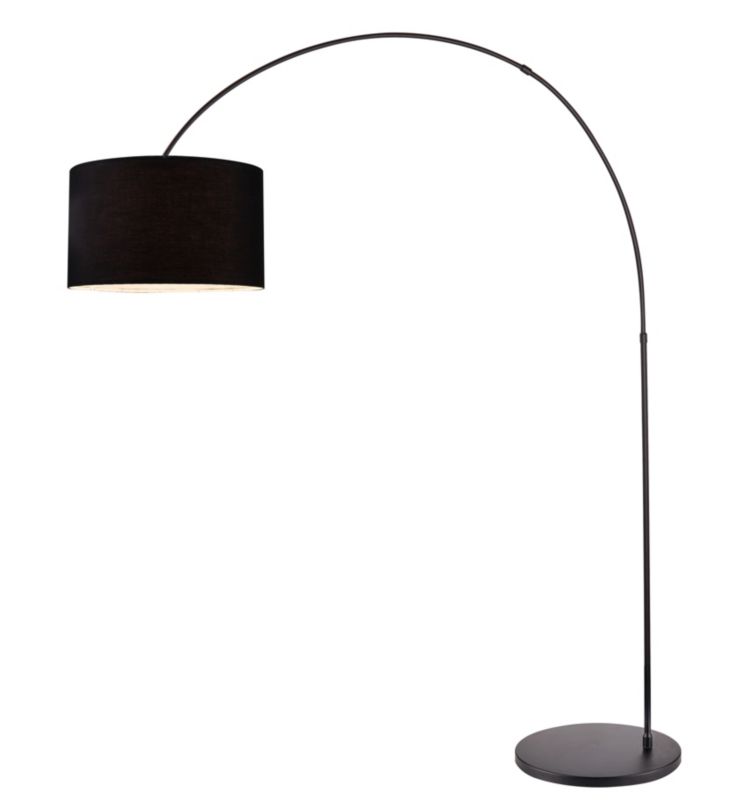 GoodHome Alacrane gulvlampe 1-punkts E27 sort