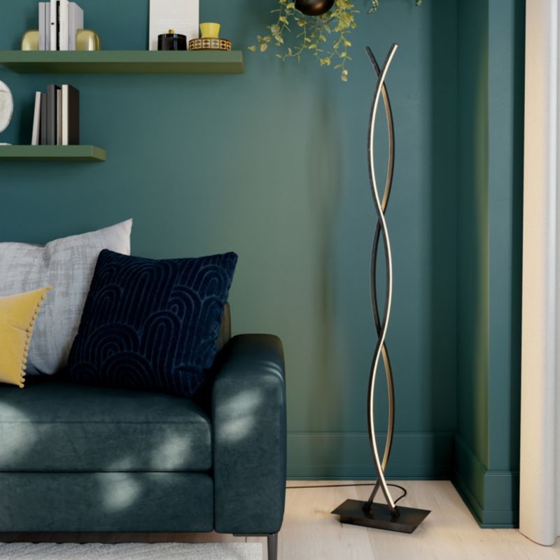 GoodHome Alani gulvlampe 1750 lm sort