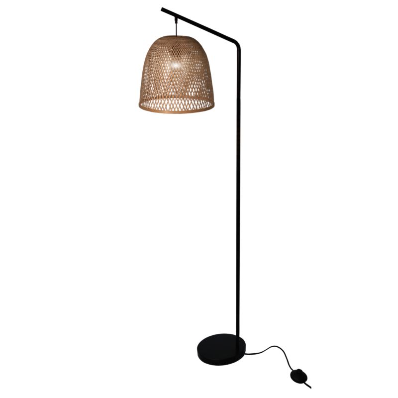 GoodHome Calume gulvlampe 1-punkts E27 bambus