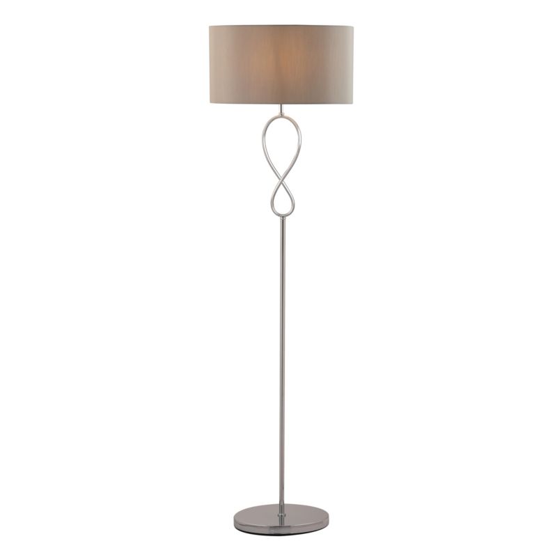 GoodHome Carnavon E27 gulvlampe i krom