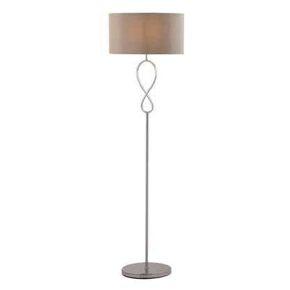 GoodHome Carnavon E27 gulvlampe i krom