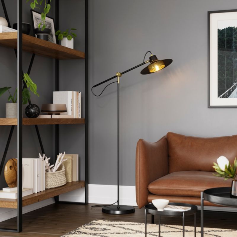 GoodHome Delagoa gulvlampe med 1 punkt E27 mat‑sort