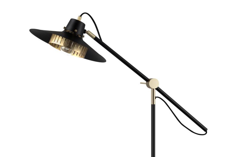 GoodHome Delagoa gulvlampe med 1 punkt E27 mat‑sort