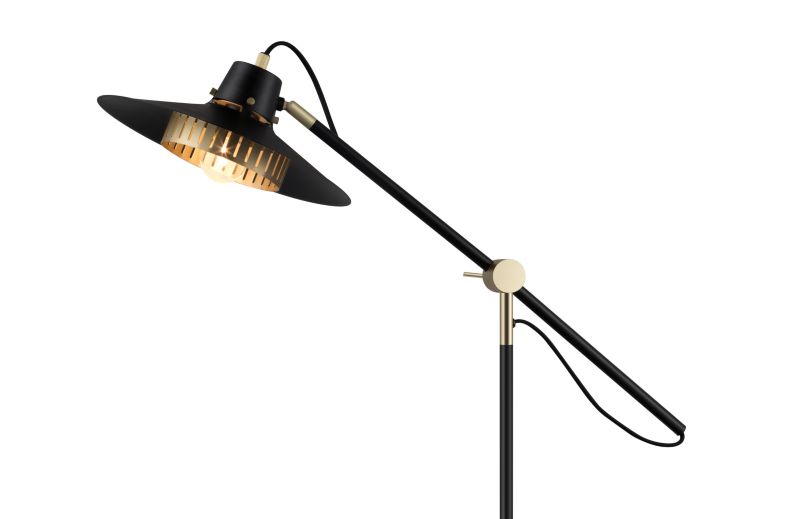 GoodHome Delagoa gulvlampe med 1 punkt E27 mat‑sort