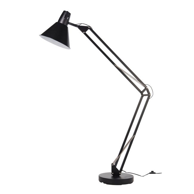 GoodHome Harchies gulvlampe 1-punkts E27 mat-sort