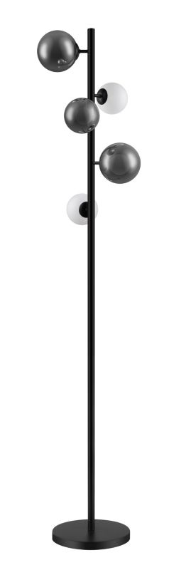 GoodHome Hauraki gulvlampe med 5 lyskilder, G9, sort