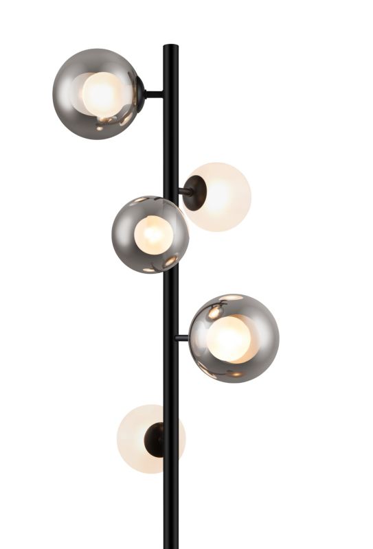 GoodHome Hauraki gulvlampe med 5 lyskilder, G9, sort